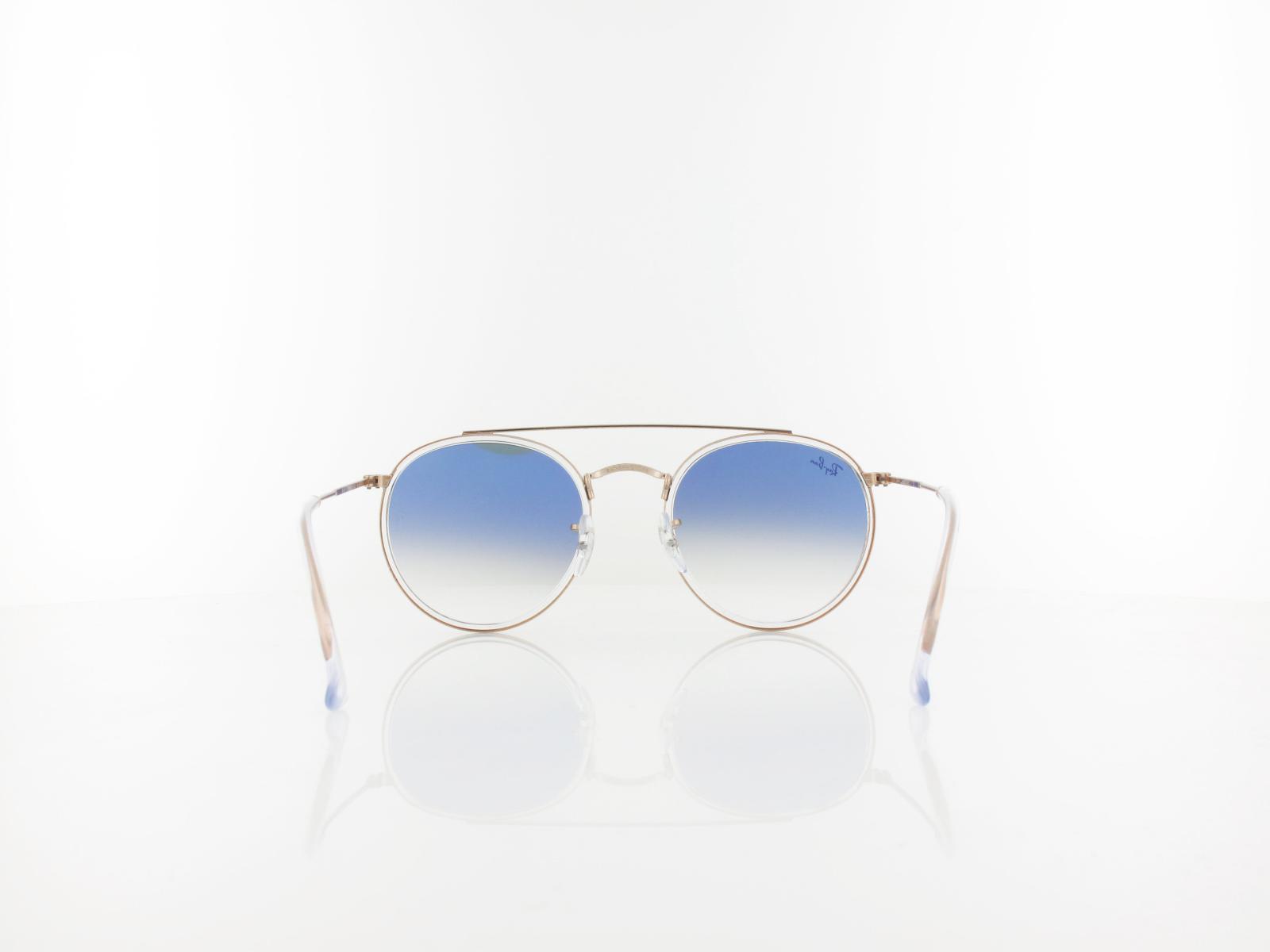 Ray Ban | Round Double Bridge RB3647N 90683F 51 | copper / clear gradient blue