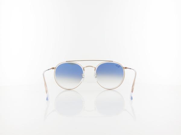 Ray Ban | Round Double Bridge RB3647N 90683F 51 | copper / clear gradient blue