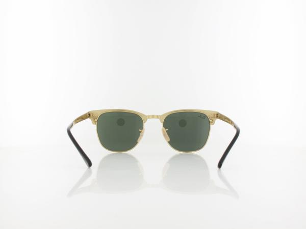 Ray Ban | Clubmaster Metal RB3716 187 51 | gold top on black / green