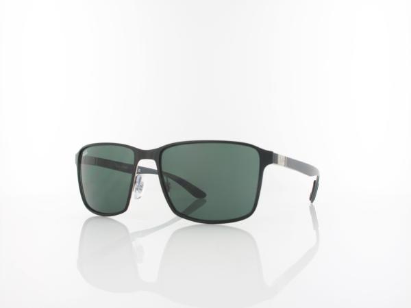 Ray Ban | RB3721 914471 59 | black on silver / dark green
