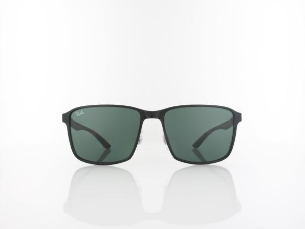 Ray Ban | RB3721 914471 59 | black on silver / dark green