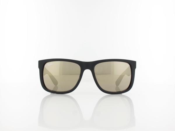 Ray Ban | Justin RB4165 622/5A 54 | rubber black / light brown mirror gold