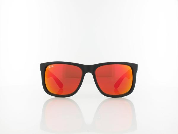 Ray Ban | Justin RB4165 622/6Q 54 | rubber black / brown mirror orange