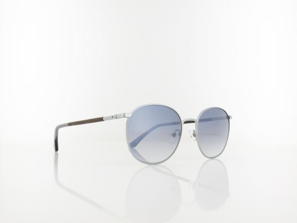 Wood Fellas | Hub Wood Stainless Steel 11723 6875 53 | curled silver / grey gradient mirror
