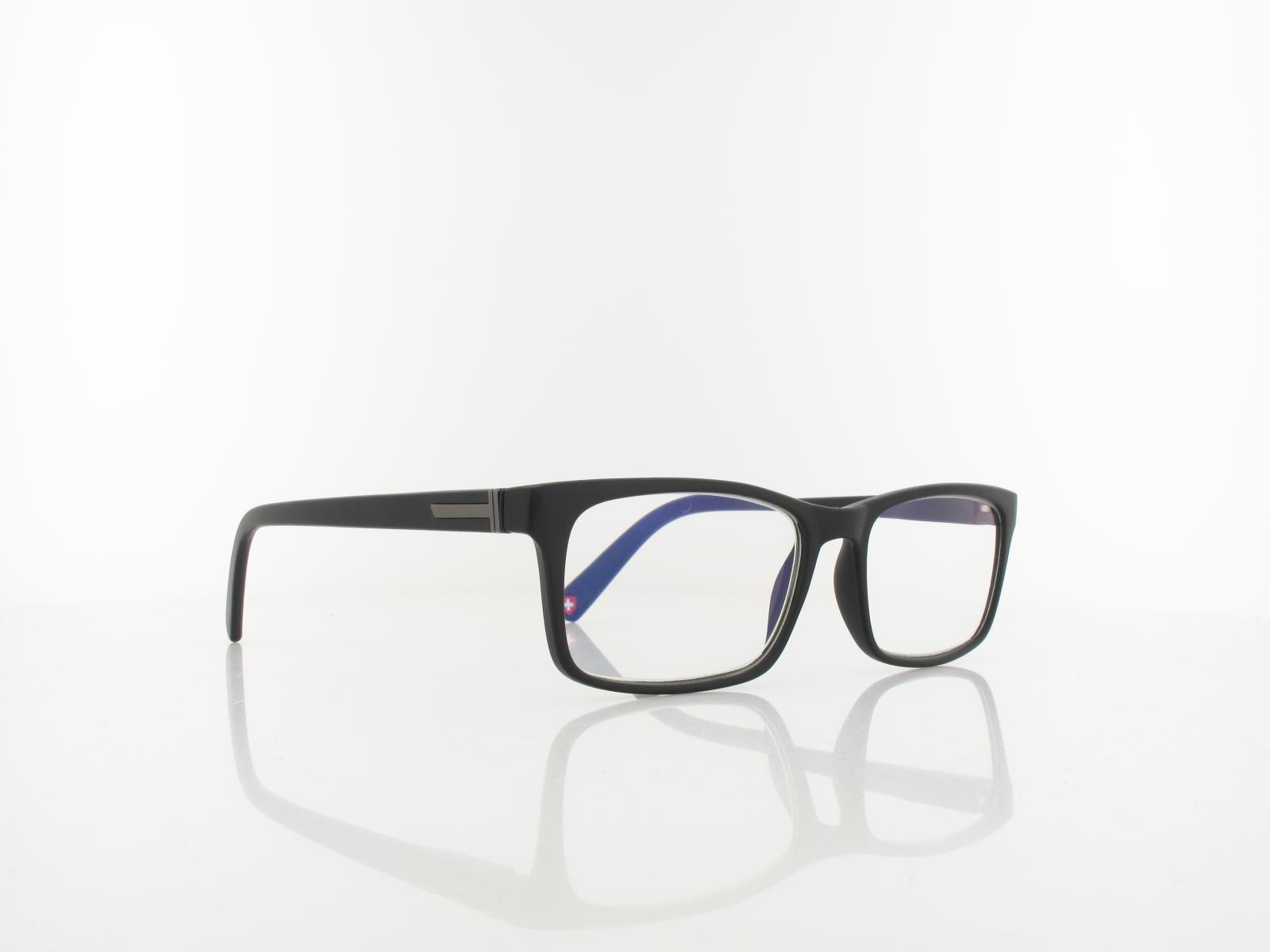 Brilando | HBLF73 BLUE-UV Fertiglesebrille | black | +1,00