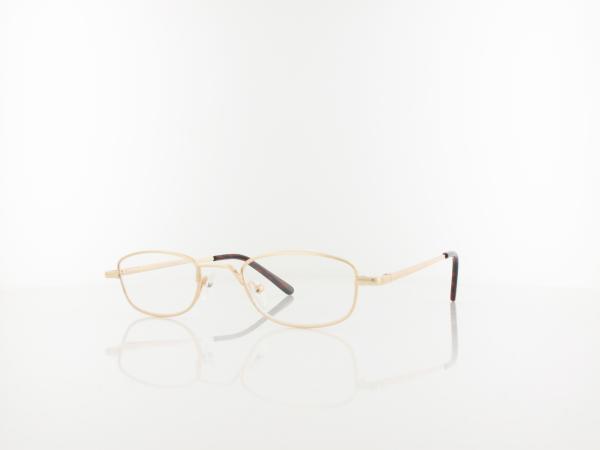 Brilando | HMR63 Fertiglesebrille | shiny gold | +1,00