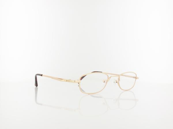 Brilando | HMR63 Fertiglesebrille | shiny gold | +1,00