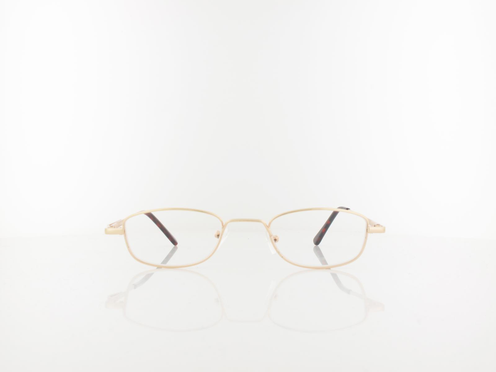 Brilando | HMR63 Fertiglesebrille | shiny gold | +3,00