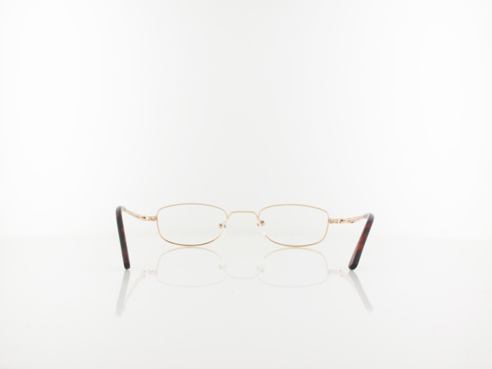 Brilando | HMR63 Fertiglesebrille | shiny gold | +3,00