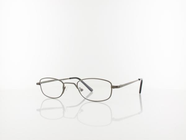 Brilando | HMR63A Fertiglesebrille | shiny gunmetal | +1,50