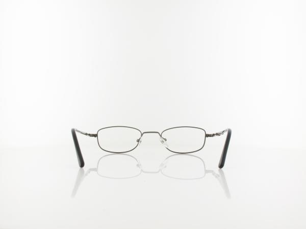 Brilando | HMR63A Fertiglesebrille | shiny gunmetal | +1,50