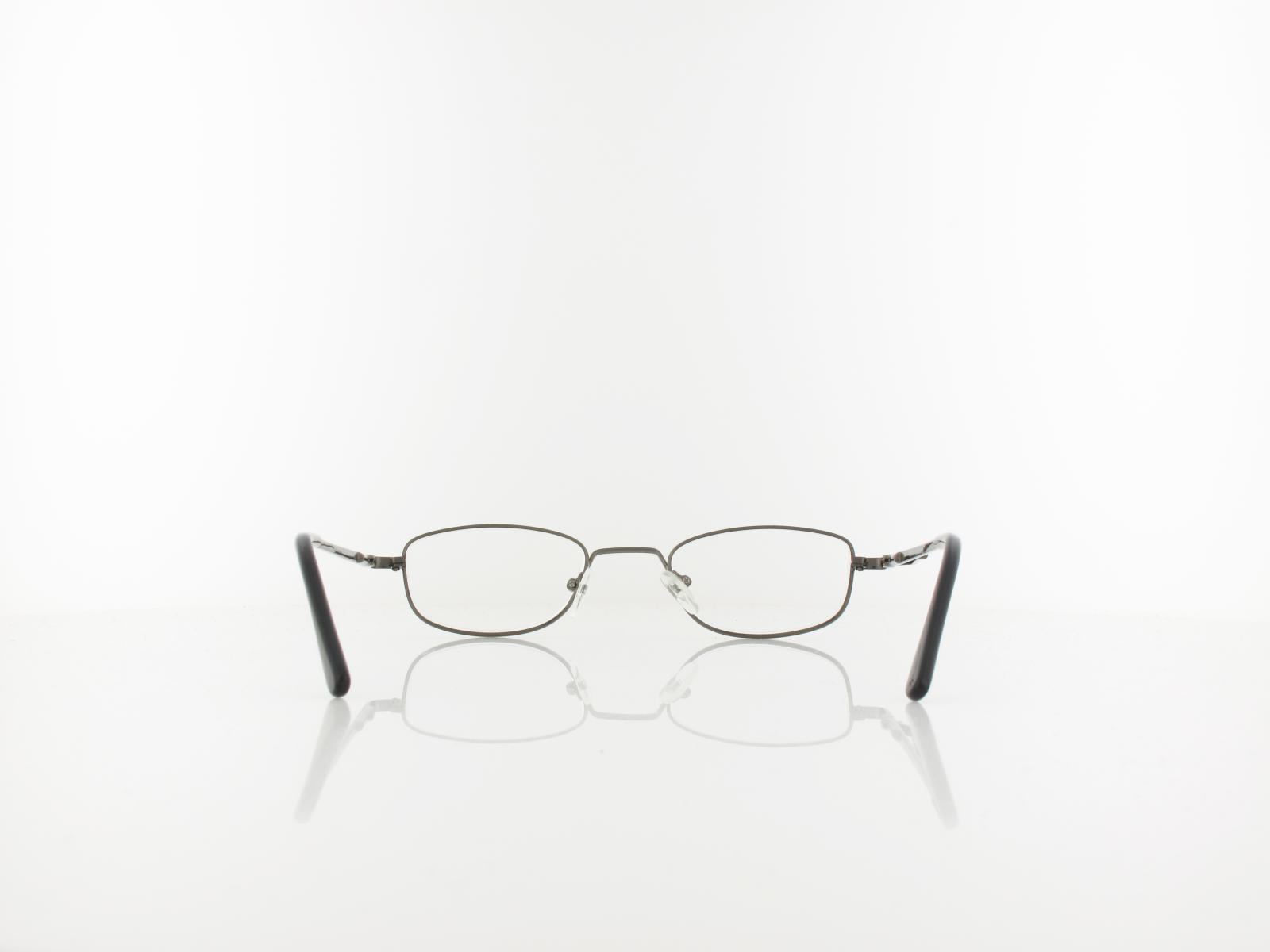 Brilando | HMR63A Fertiglesebrille | shiny gunmetal | +3,50