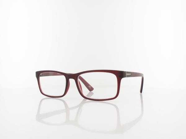 Brilando | HMR73C Fertiglesebrille | dark red | +2,00