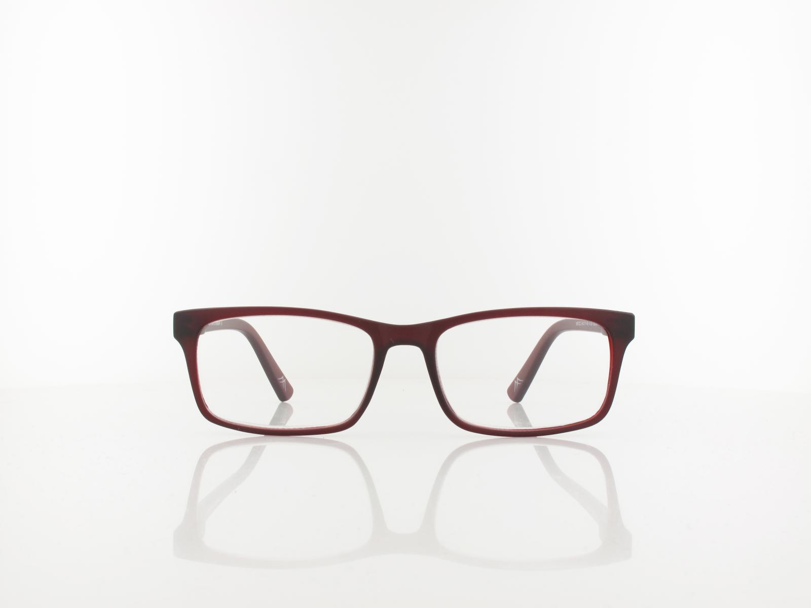 Brilando | HMR73C Fertiglesebrille | dark red | +2,00