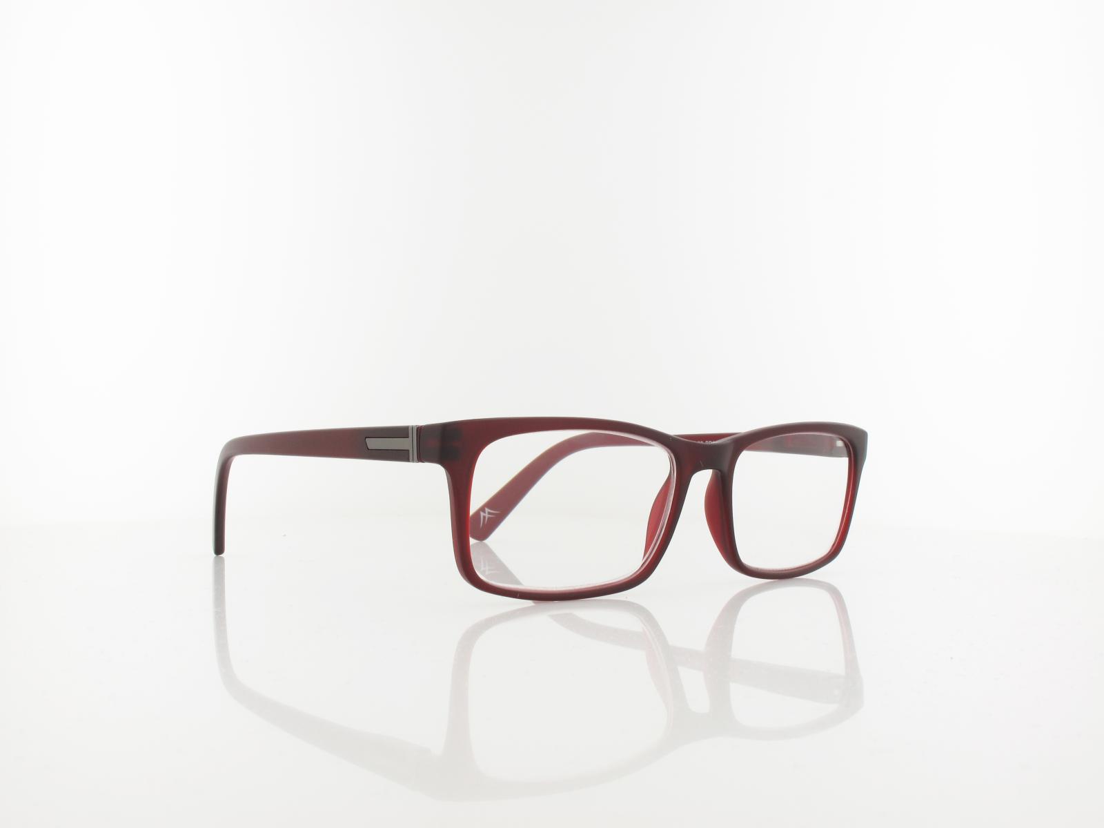 Brilando | HMR73C Fertiglesebrille | dark red | +2,00