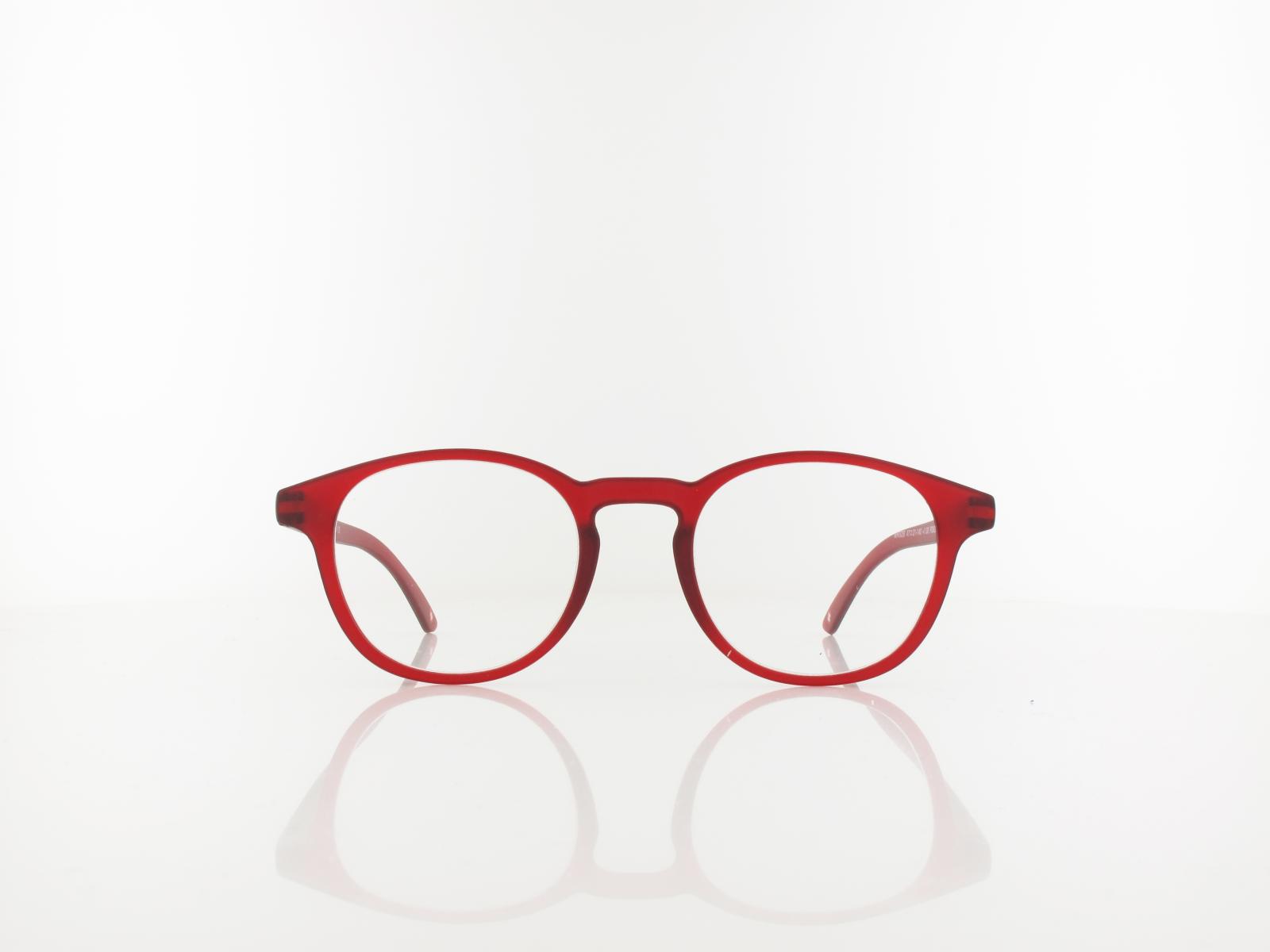 Brilando | MR52B Fertiglesebrille | matt red | +1,50