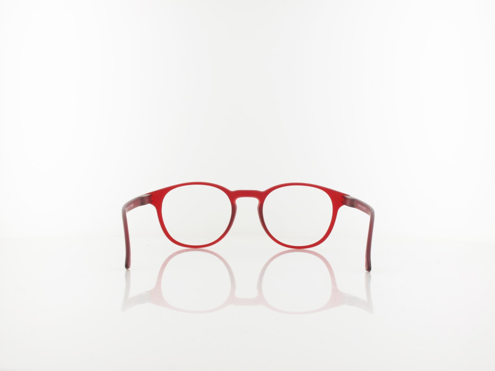 Brilando | MR52B Fertiglesebrille | matt red | +1,50
