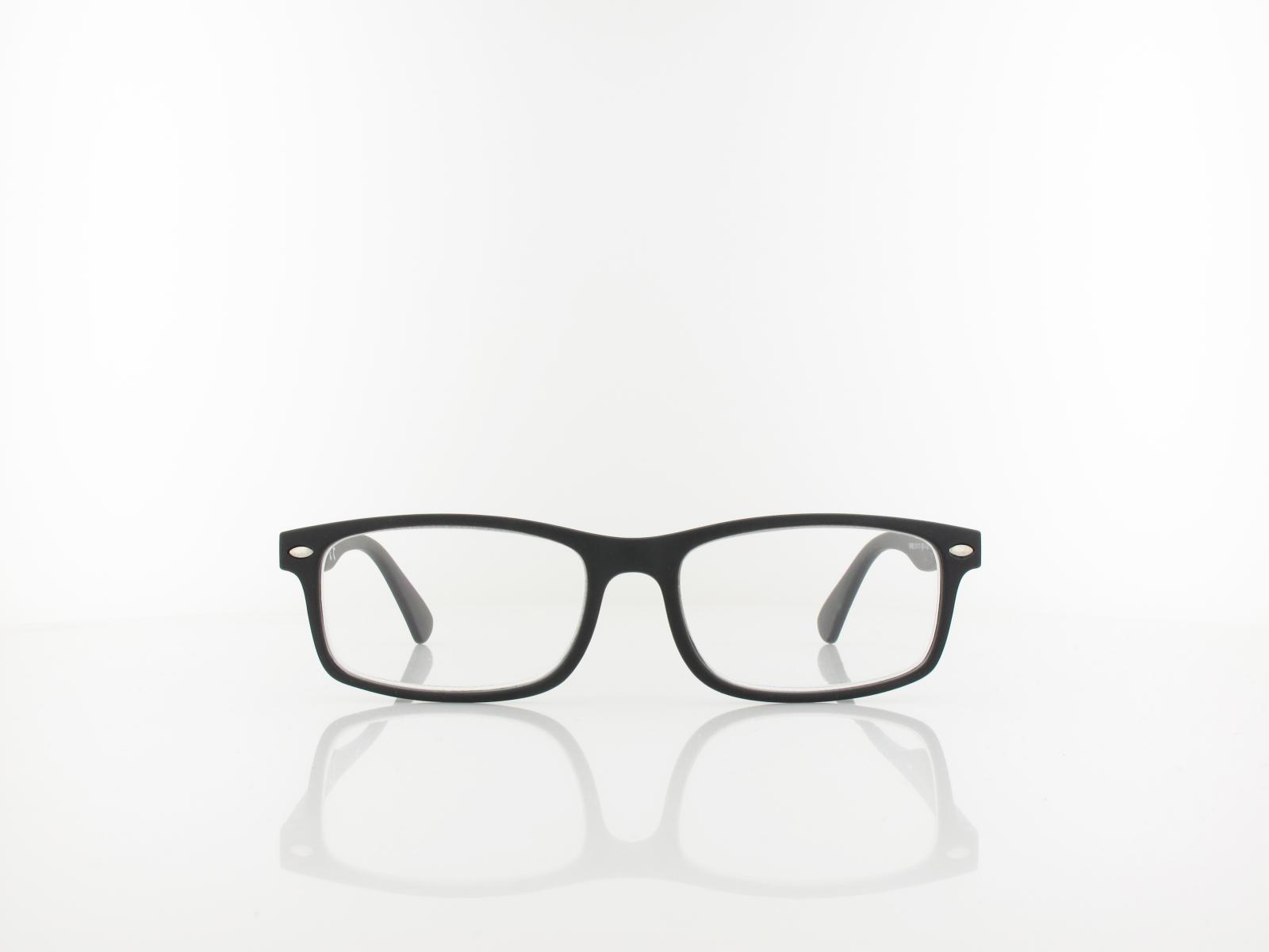 Brilando | MR83 Fertiglesebrille | matte black | +1,00