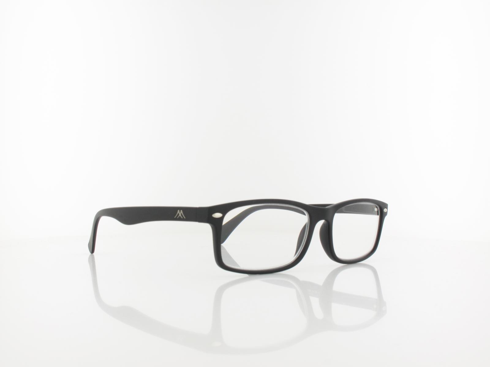 Brilando | MR83 Fertiglesebrille | matte black | +1,00