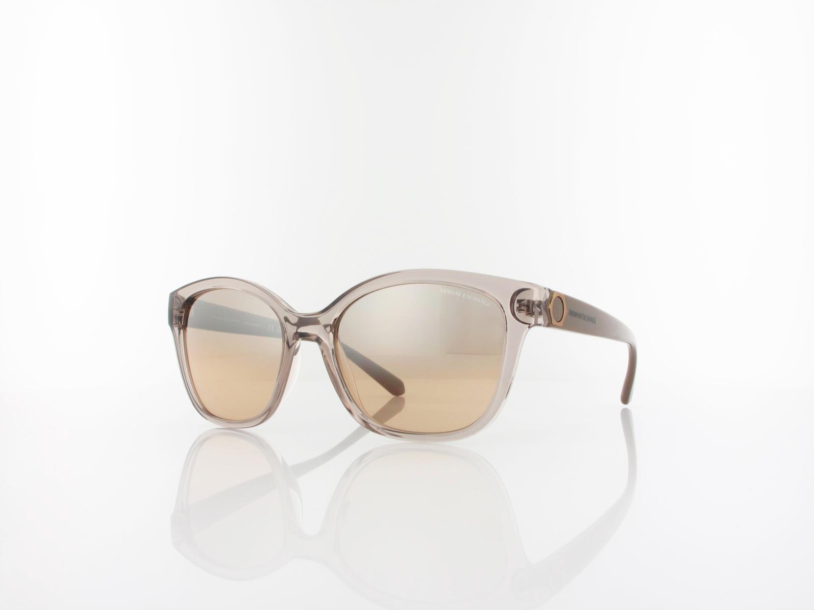 Armani Exchange | AX4127S 82408Z 54 | shiny transparent tundra / brown mirror silver gradient