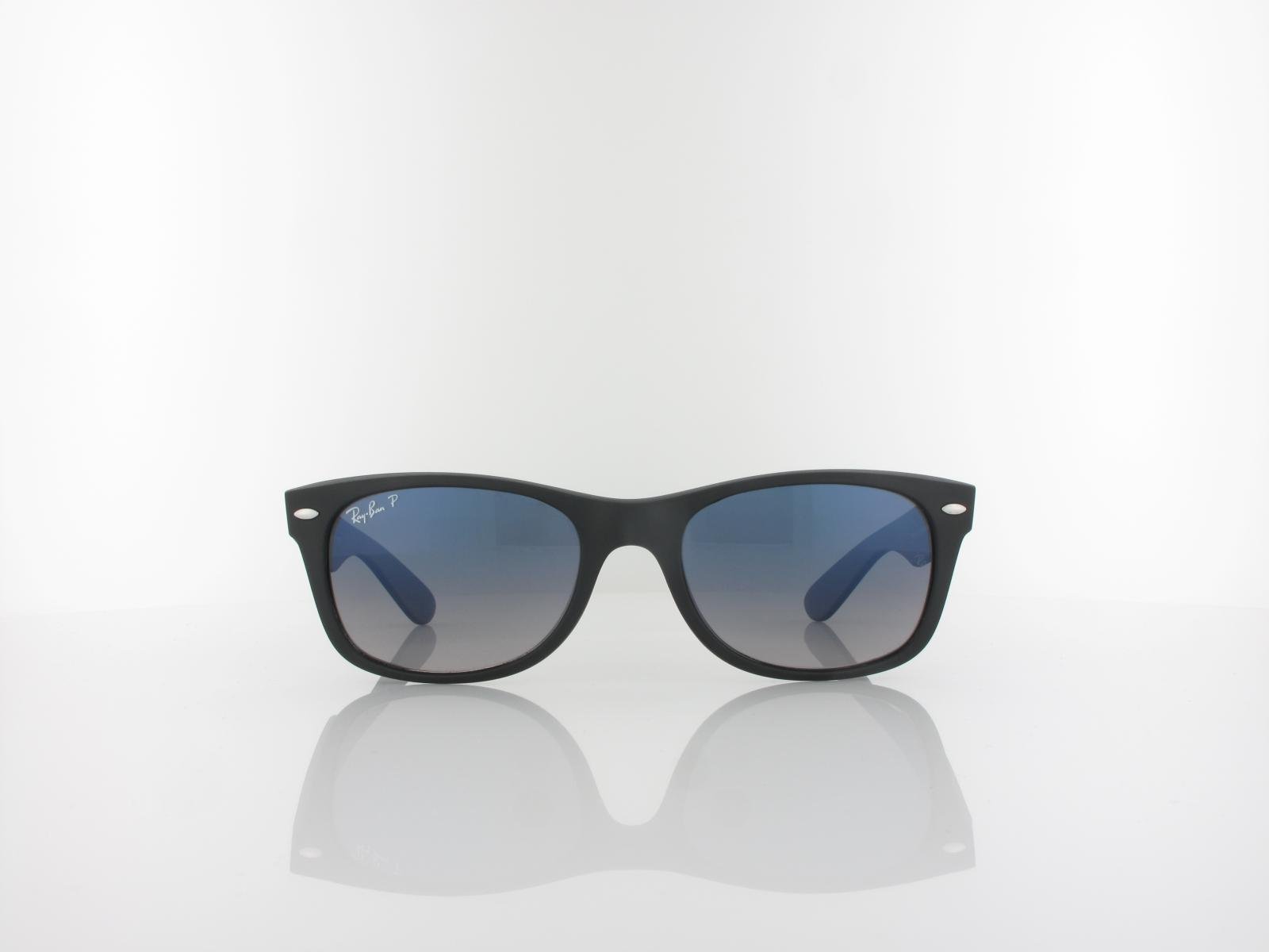 Ray Ban | New Wayfarer RB2132 601S78 52 | matte black / polar blue gradient grey