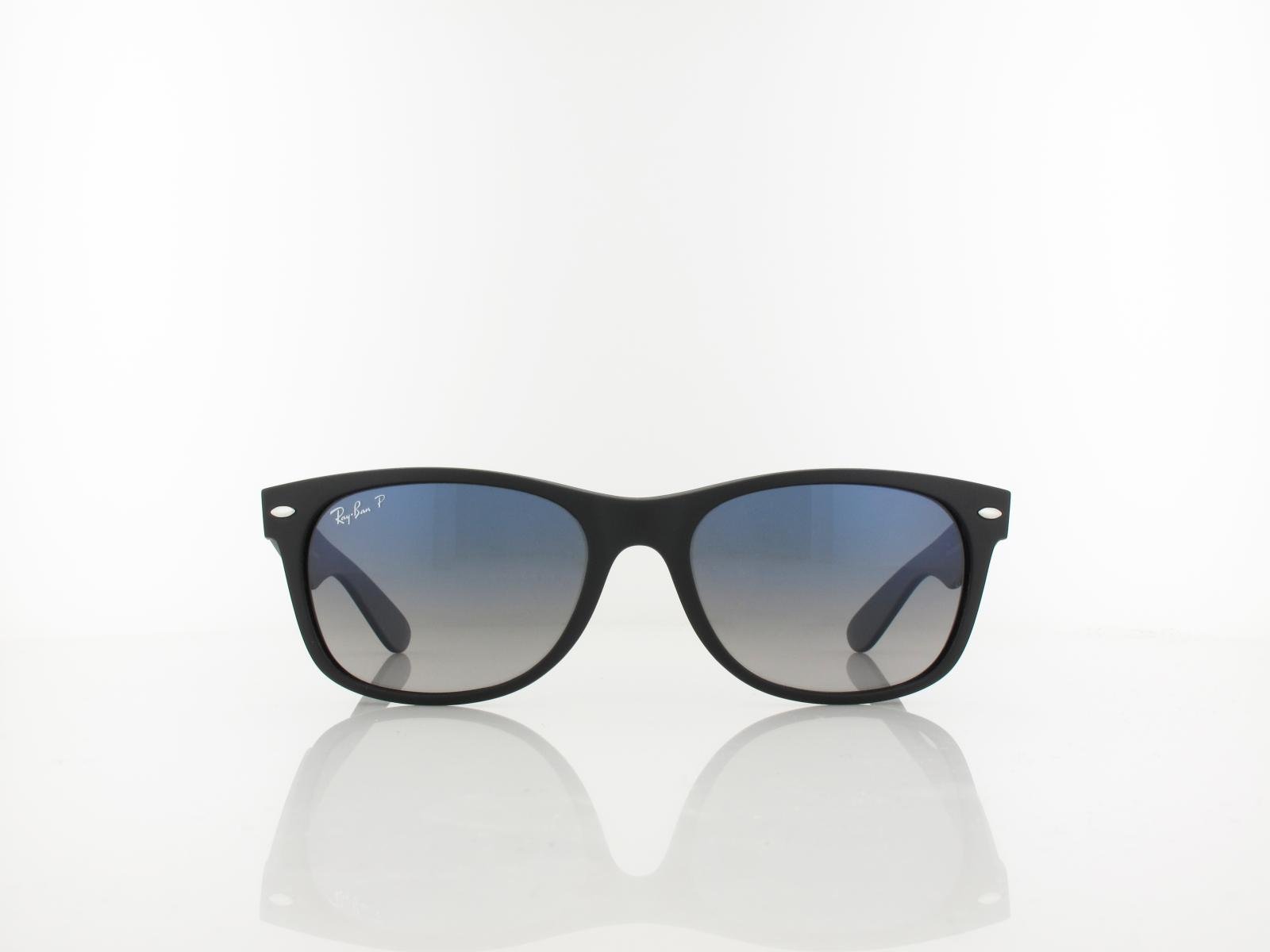 Ray Ban | New Wayfarer RB2132 601S78 55 | matte black / polar blue gradient grey