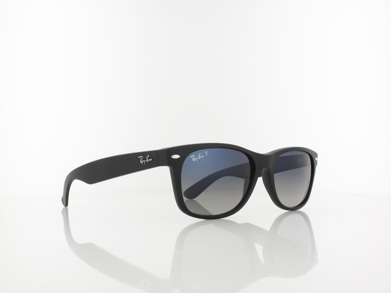 Ray Ban | New Wayfarer RB2132 601S78 55 | matte black / polar blue gradient grey