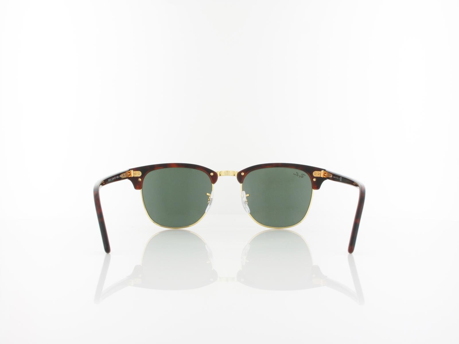 Ray Ban | Clubmaster RB3016 W0366 51 | mock tortoise arista / crystal green