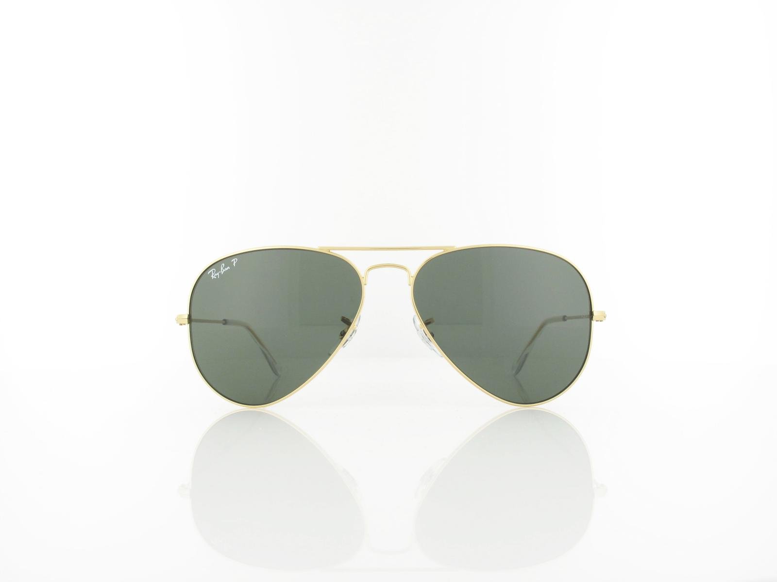 Ray Ban | Aviator Large Metal RB3025 001/58 58 | arista / crystal green pol