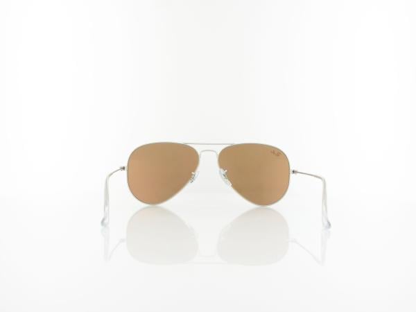 Ray Ban | Aviator Large Metal RB3025 019/Z2 58 | matte silver / brown mirror pink