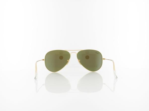 Ray Ban | Aviator Large Metal RB3025 112/17 58 | matte gold / crystal green blue mirror
