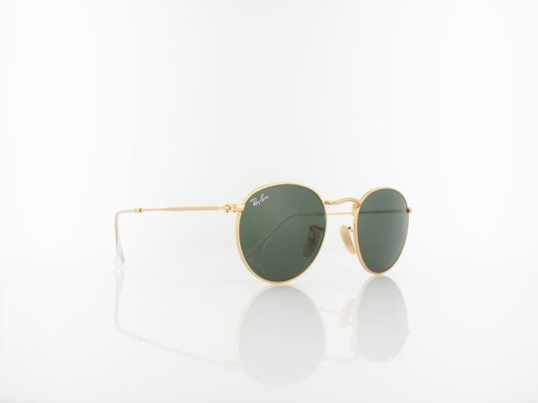 Ray Ban | Round Metal RB3447 001 47 | gold / crystal green