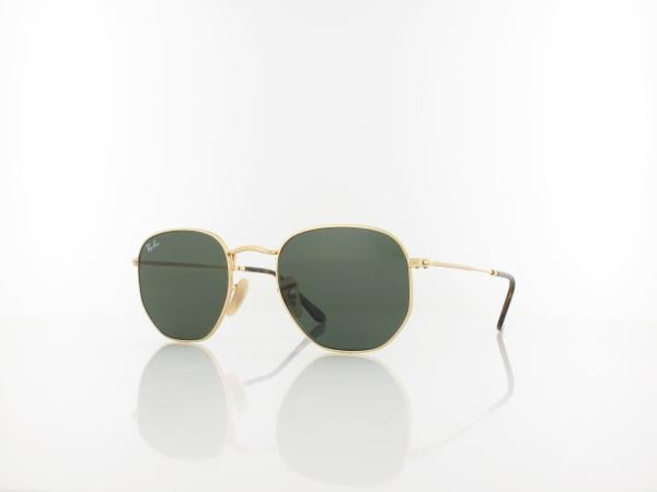 Ray Ban | Hexagonal RB3548N 001 51 | gold / crystal green