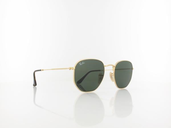 Ray Ban | Hexagonal RB3548N 001 51 | gold / crystal green