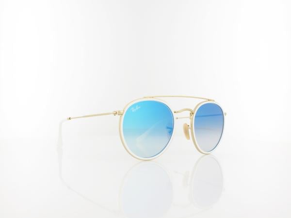 Ray Ban | Round Double Bridge RB3647N 001/4O 51 | gold / blue gradient flash