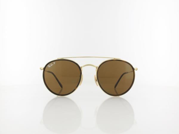 Ray Ban | Round Double Bridge RB3647N 001/57 51 | gold / polar brown