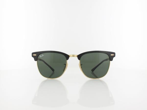 Ray Ban | Clubmaster Metal RB3716 187 51 | gold top on black / green