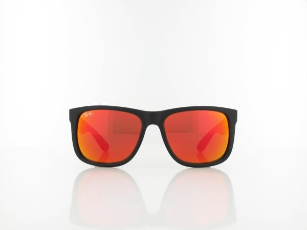 Ray Ban | Justin RB4165 622/6Q 54 | rubber black / brown mirror orange