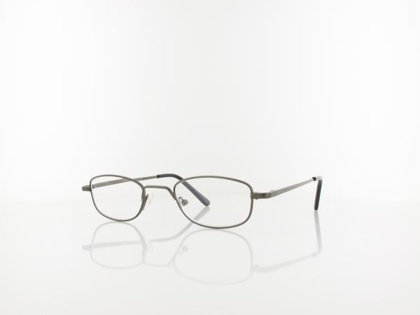 Brilando | HMR63A Fertiglesebrille | shiny gunmetal | +3,50