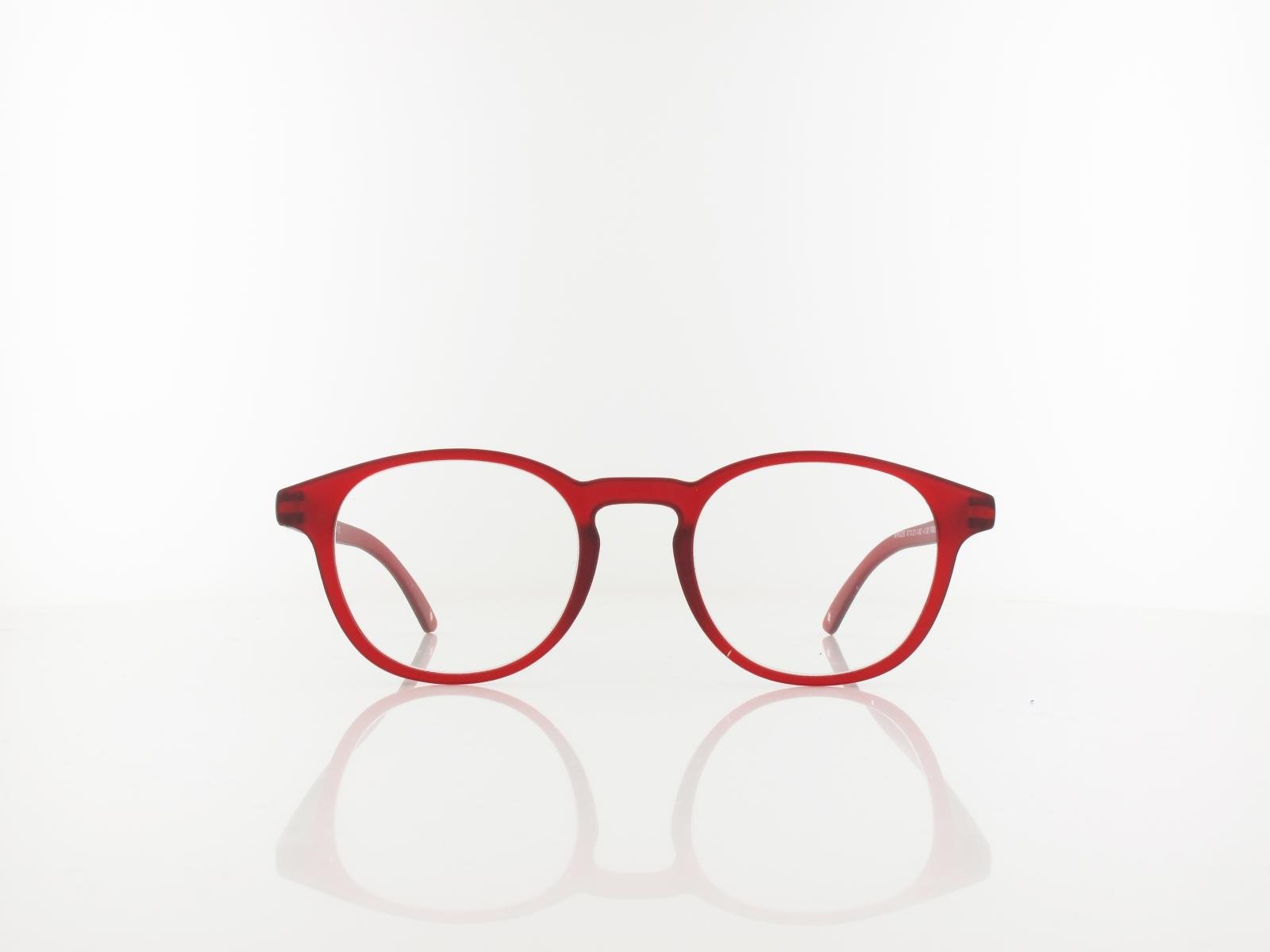 Brilando | MR52B Fertiglesebrille | matt red | +2,50