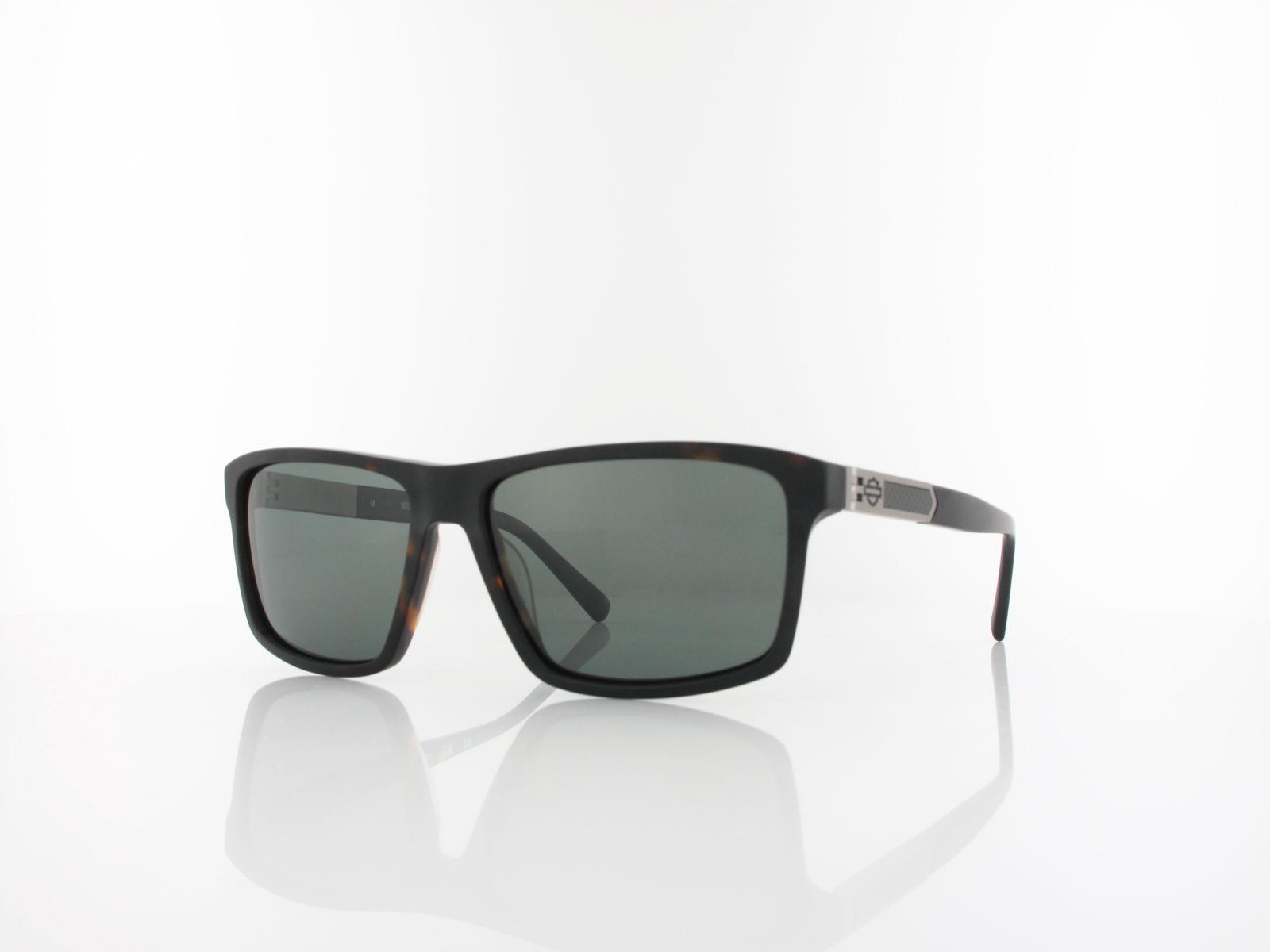HARLEY-DAVIDSON Herren Sonnenbrille HD0977X - Polarisierte Grüne Linsen, Dunkle Havanna