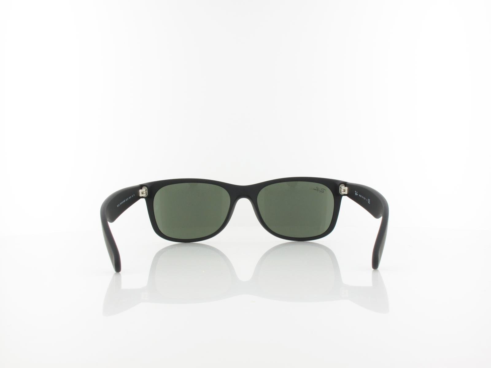 Ray Ban | New Wayfarer RB2132 622/30 55 | rubber black / green mirror silver