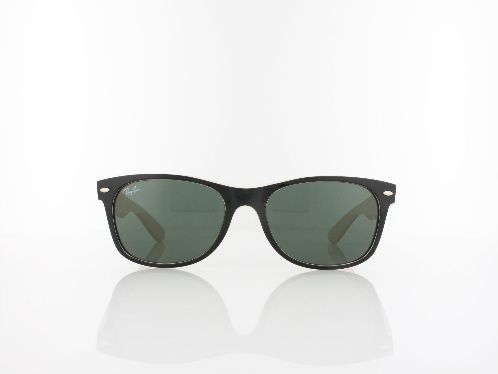 Ray Ban | New Wayfarer RB2132  875 55 | top black on beige / crystal green