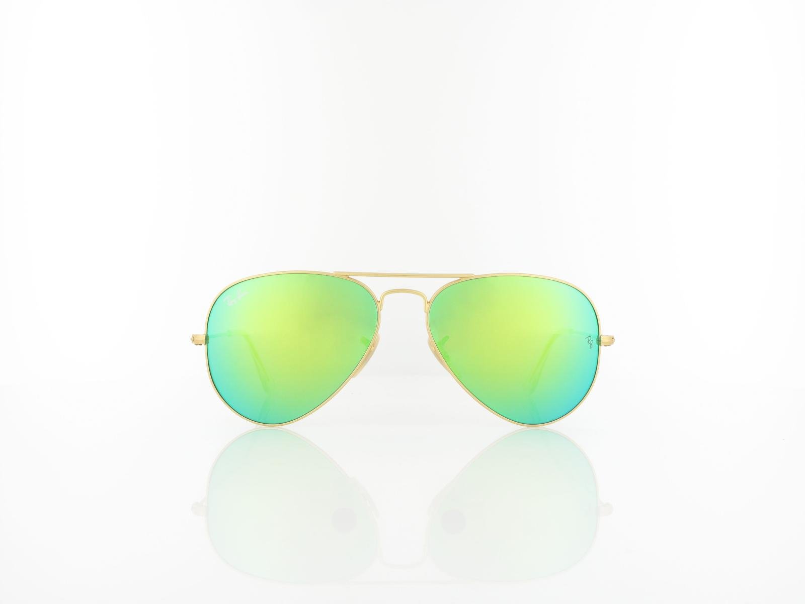 Ray Ban | Aviator Large Metal RB3025 112/19 55 | matte gold / green mirror