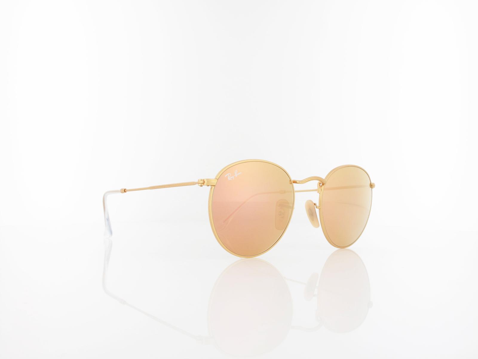 Rb3447 112 Z2 Ray Ban Rb3447 Rose Gold Ray Ban Round Metal RB3447