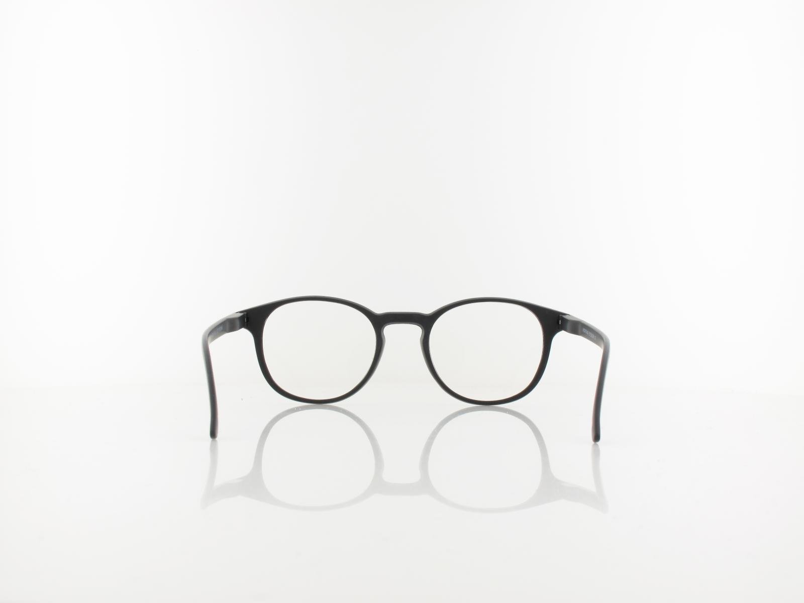 Brilando | BLF52 BLUE-UV Fertiglesebrille | matt black | +3,50