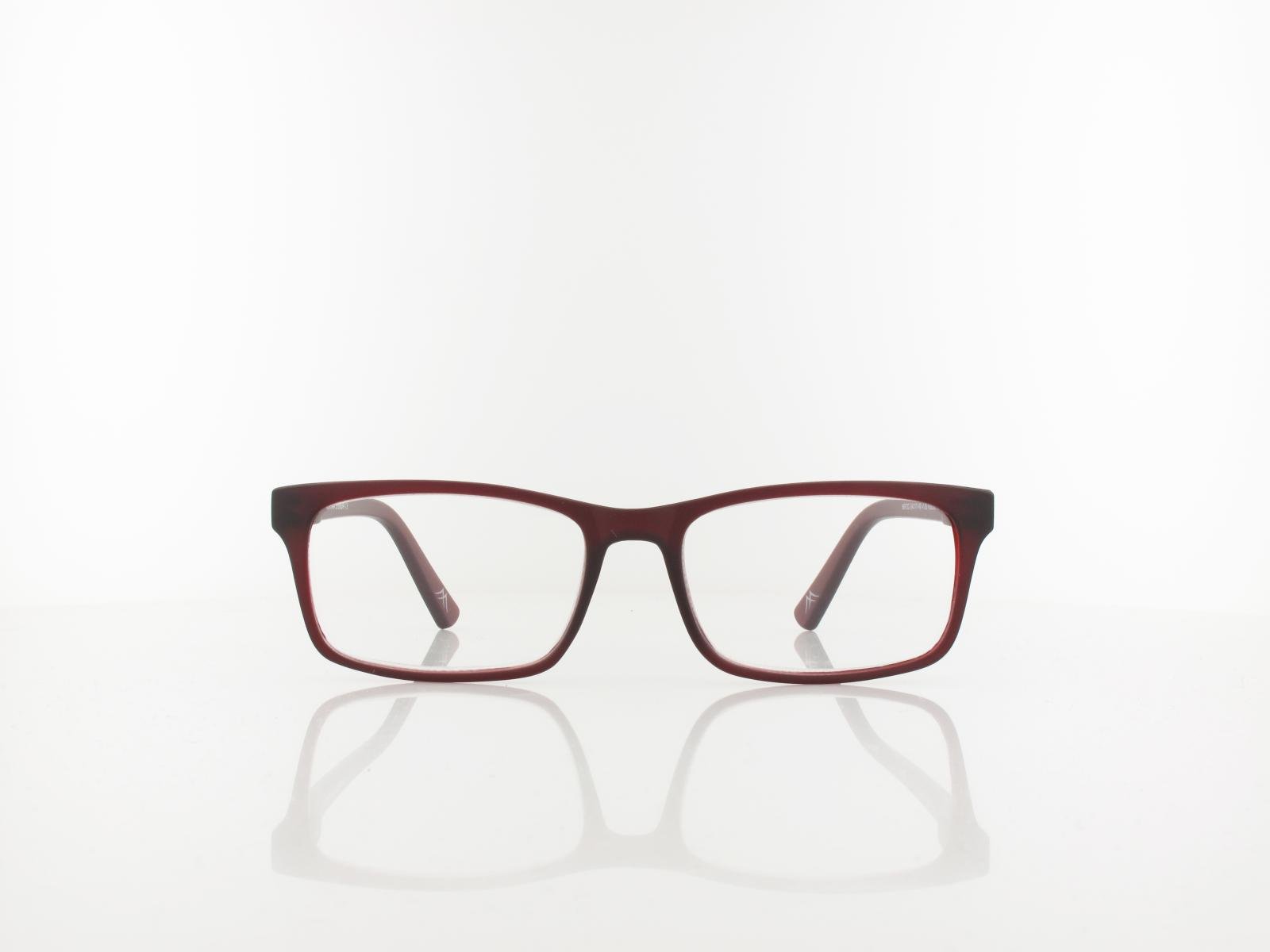 Brilando | HMR73C Fertiglesebrille | dark red | +2,00