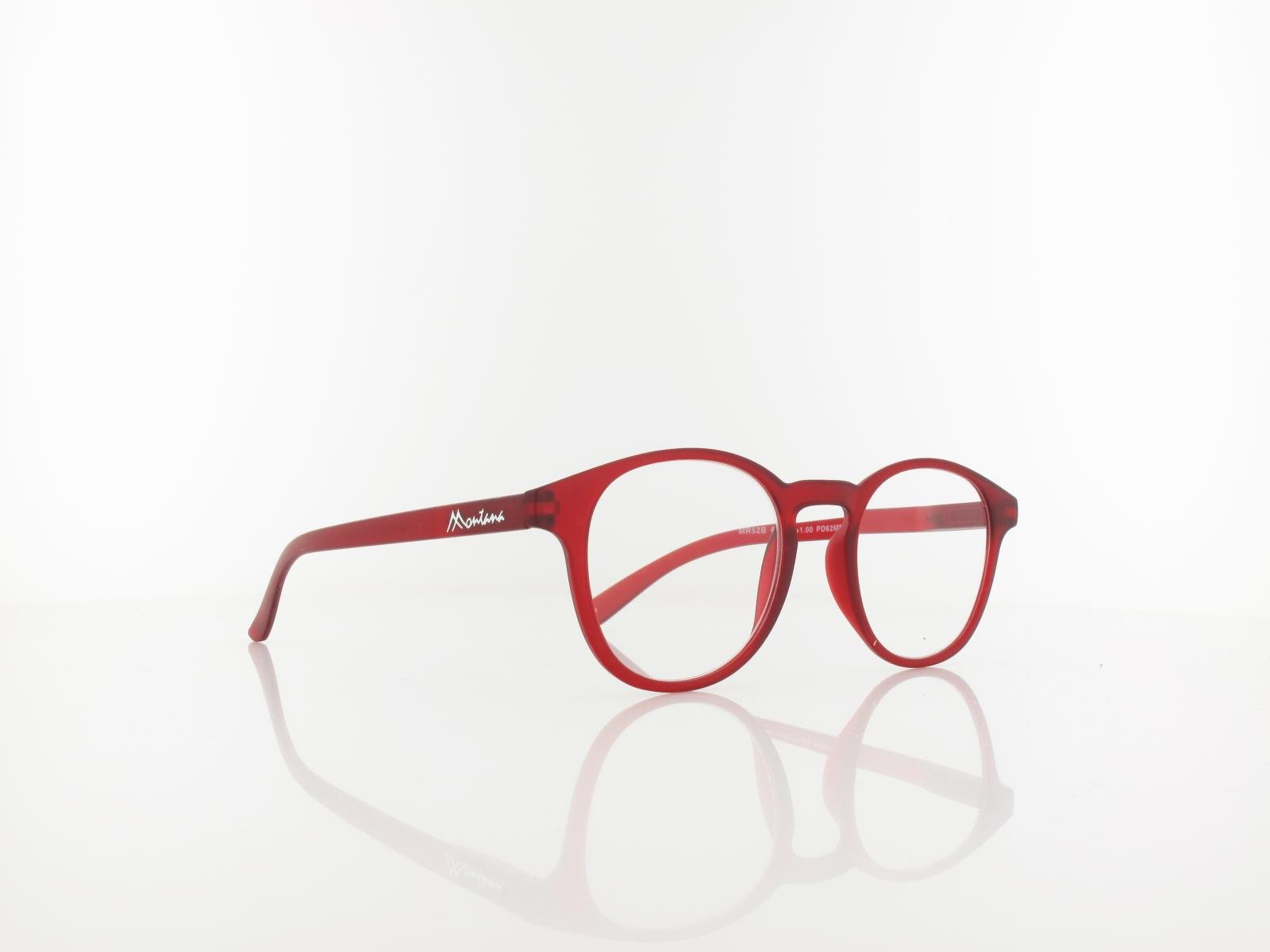 Brilando | MR52B Fertiglesebrille | matt red | +2,50