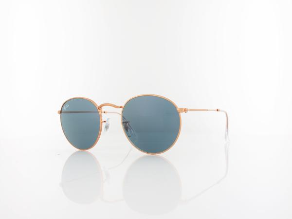 Ray Ban Round Metal RB3447 9202R5 50 rose gold / blue